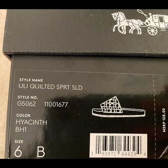 NWB COACH G5062 ULI SLIDE/SLIP ON SPORT SLIDES Women’s Size 6 - Picture 3 of 10